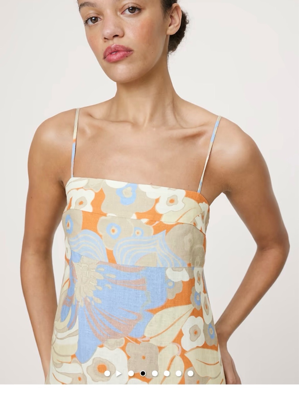 Banana Republic STRAPPY LINEN MINI DRESS NATURAL SIZE MEDIUM - Picture 4 of 9